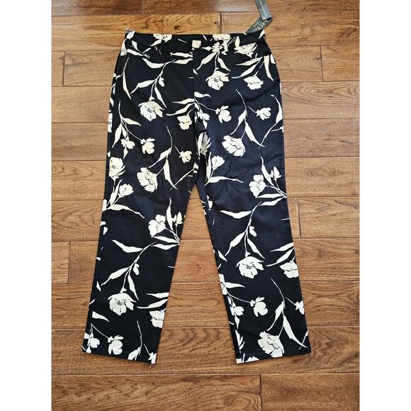 Lauren Ralph Lauren 90's Vintage Floral Pants Women's Size 16 NWT High Rise - Picture 1 of 10